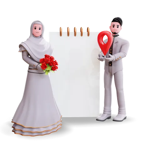 Wedding destination  3D Illustration