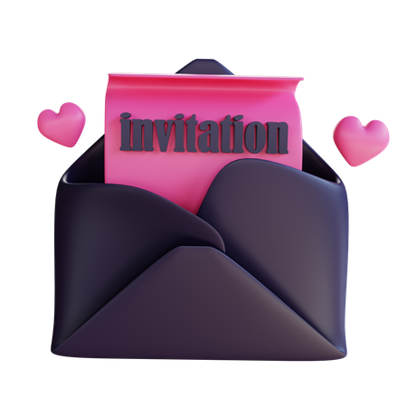 Wedding Email  3D Icon
