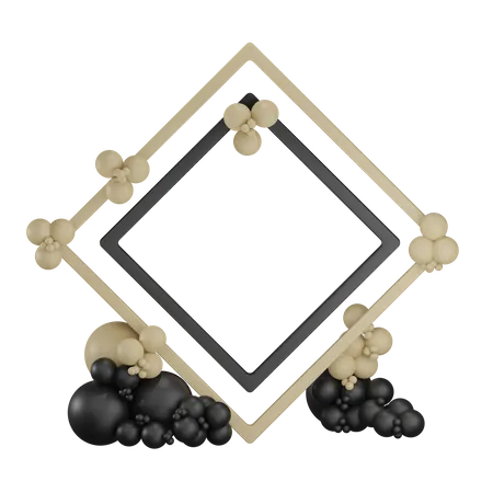 Wedding Geometric Decoration  3D Illustration