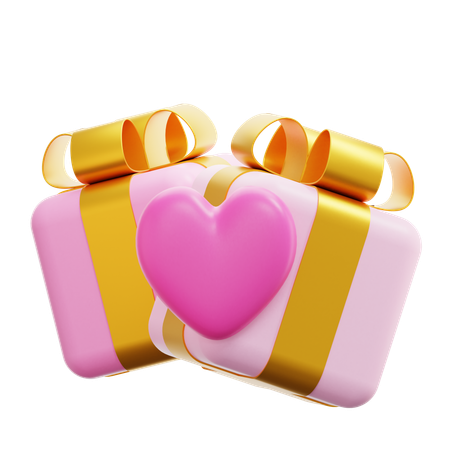 Wedding Gift Box  3D Icon