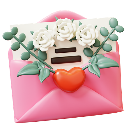 Wedding Invitation Card  3D Icon