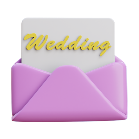 결혼 편지  3D Icon
