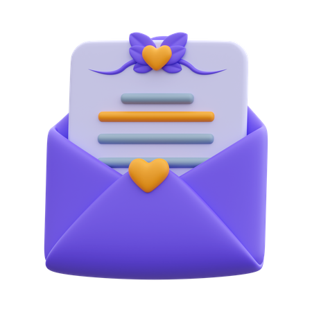 Wedding Letter  3D Icon