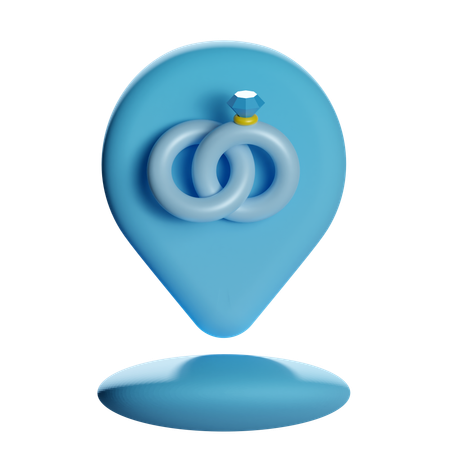 결혼식 장소 핀  3D Icon