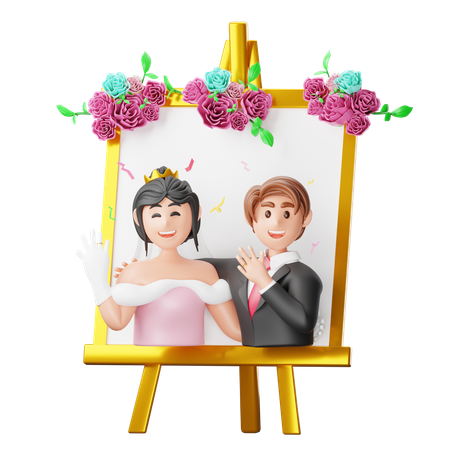 Wedding Photos  3D Icon
