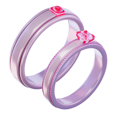 Wedding Ring  3D Icon