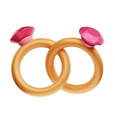 Wedding Ring  3D Icon