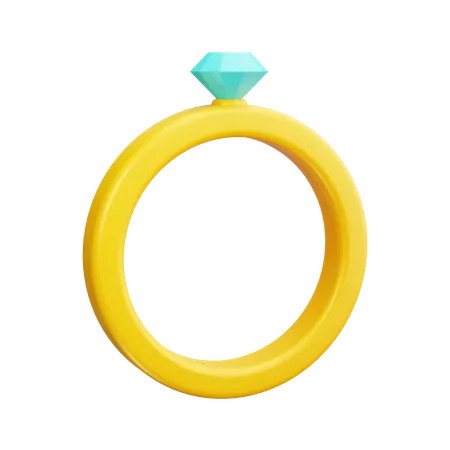 Wedding Ring  3D Icon