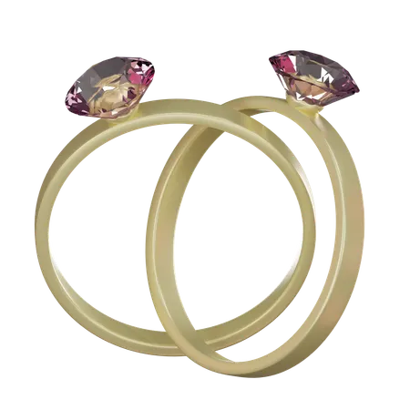 Wedding Ring  3D Icon