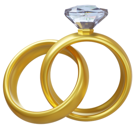 Wedding Ring  3D Icon