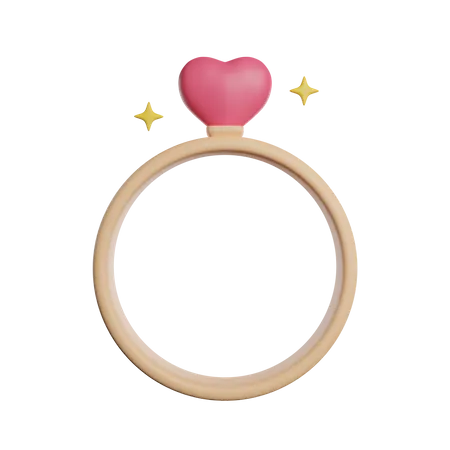 Engagement Ring Jewelry 3D Icon