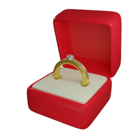 Cartier Style Ring Box Red Leatherette