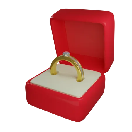 Wedding Ring Box 3 D Icon Contains PNG BLEND GLTF And OBJ Files 3D Icon