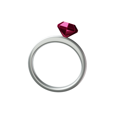 Wedding Ring Silver  3D Icon