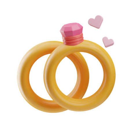 Wedding Rings  3D Icon