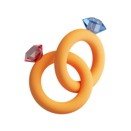 Wedding Rings  3D Icon