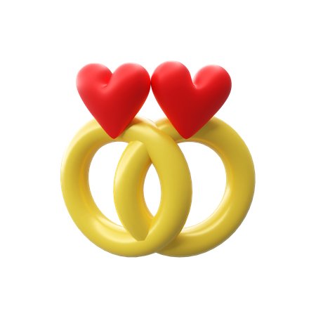 Wedding Rings  3D Icon