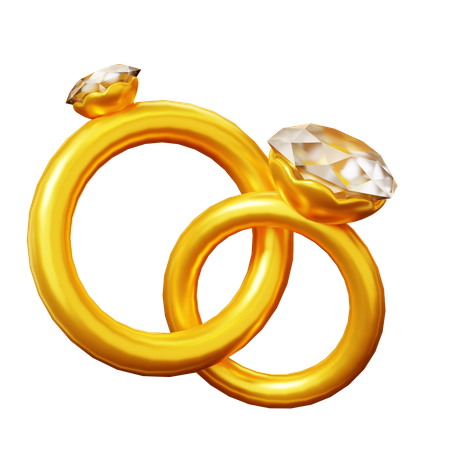 Wedding Rings  3D Icon