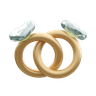 wedding rings 3d logo