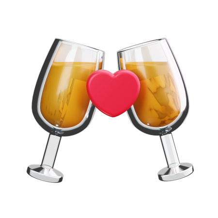 Wedding toast  3D Icon