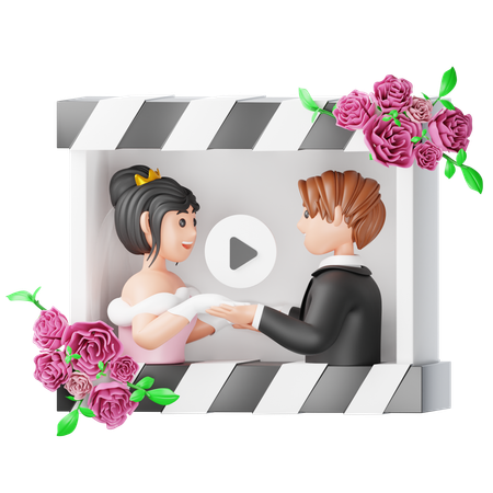 Wedding Video  3D Icon