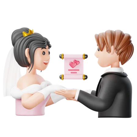 Wedding Vows  3D Icon