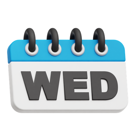 Wednesday Calendar  3D Icon
