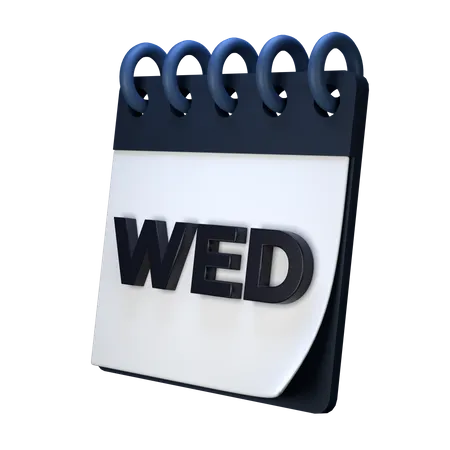 Wednesday Calendar  3D Illustration