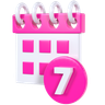 seven days emoji 3d