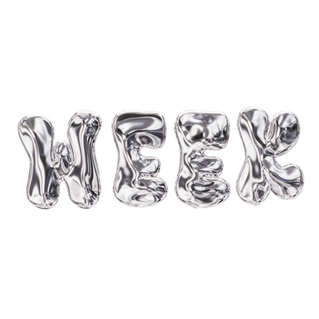 Week Label  3D Icon