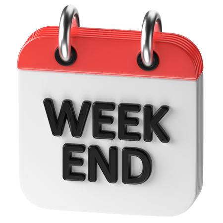 Weekend  3D Icon