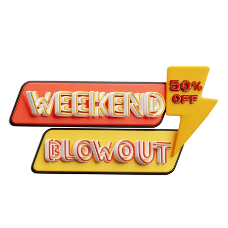 Weekend Blowout  3D Icon