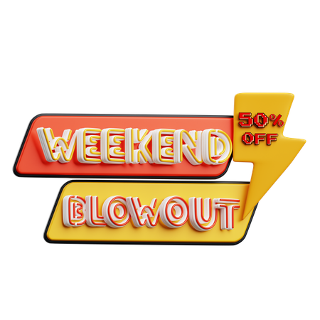 Weekend Blowout  3D Icon