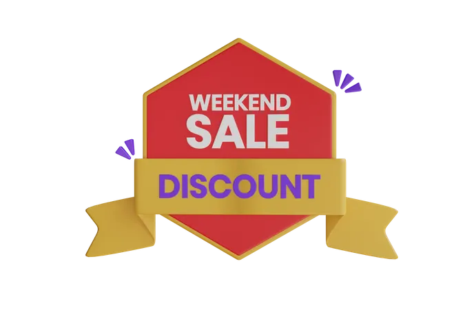 Weekend Sale Discount  3D Icon