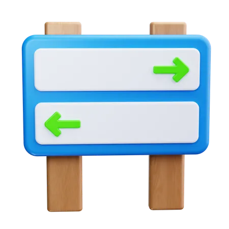 Wegweiser  3D Icon