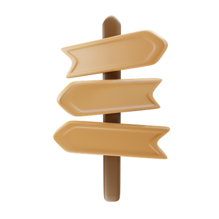 Wegweiser  3D Icon