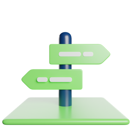 Wegweiser  3D Icon