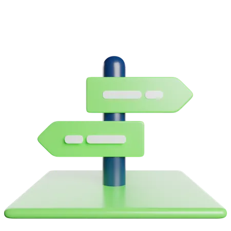 Wegweiser  3D Icon