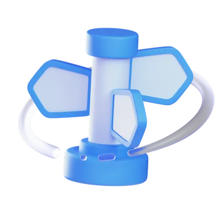 Wegweiser  3D Icon