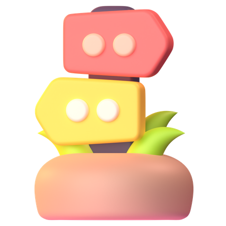 Wegweiser  3D Icon