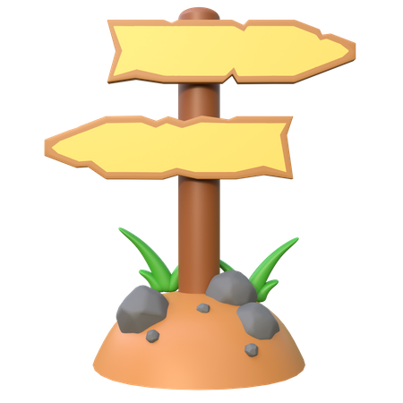 Wegweiser  3D Icon