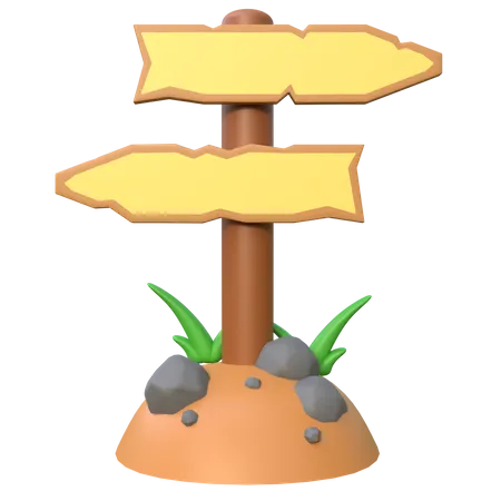 Wegweiser  3D Icon