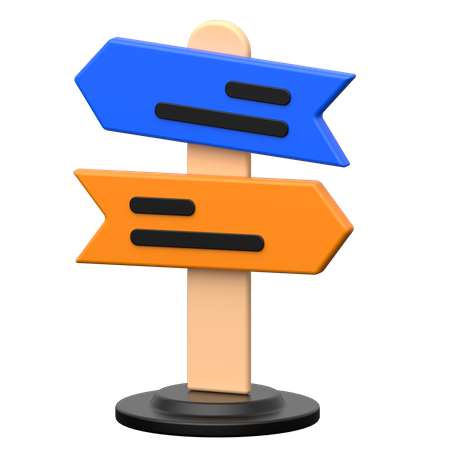Wegweiser  3D Icon