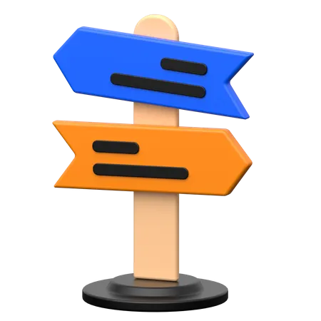 Wegweiser  3D Icon