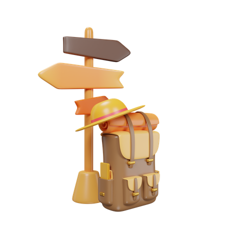 Wegweiser Reisen  3D Icon