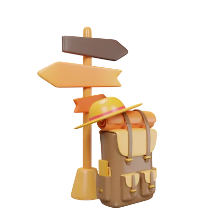 Wegweiser Reisen  3D Icon