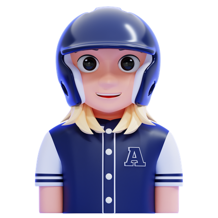 Weibliche Baseballspieler  3D Icon