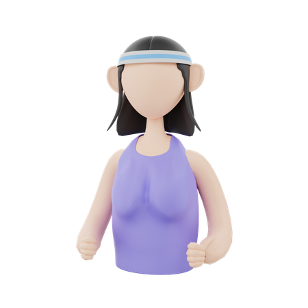 Weibliche Fitnesstrainerin  3D Icon