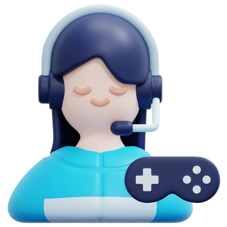 Weibliche Spielerin  3D Icon