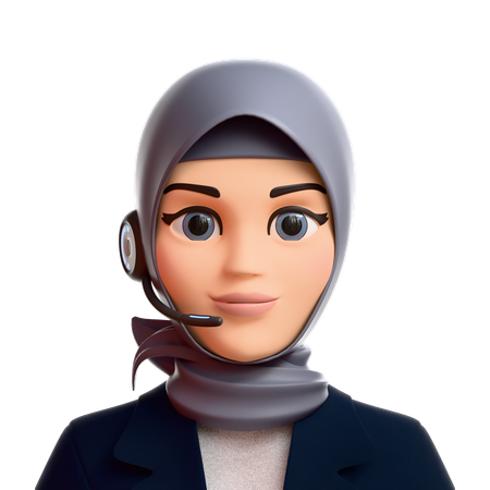 Kundenbetreuung für Frauen mit Hijab  3D Icon